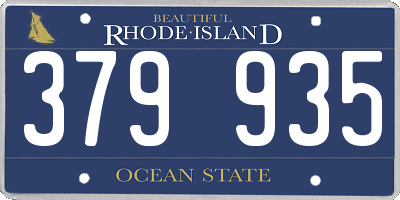 RI license plate 379935