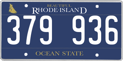 RI license plate 379936