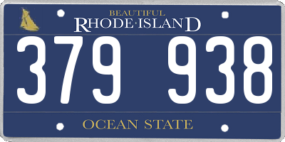 RI license plate 379938