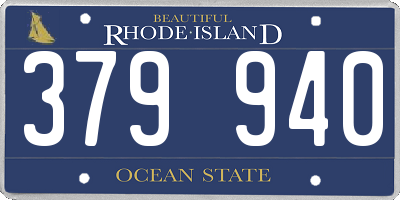 RI license plate 379940