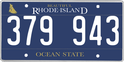 RI license plate 379943