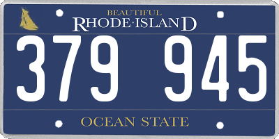 RI license plate 379945