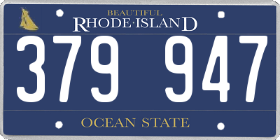 RI license plate 379947
