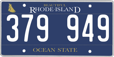 RI license plate 379949