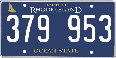 RI license plate 379953