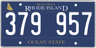 RI license plate 379957