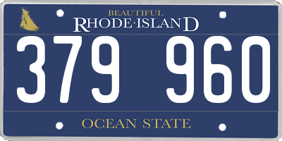RI license plate 379960