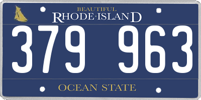 RI license plate 379963