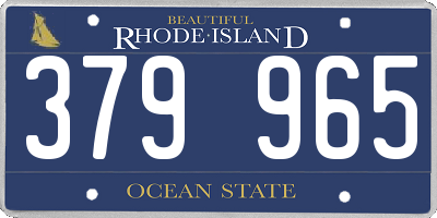 RI license plate 379965