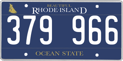 RI license plate 379966
