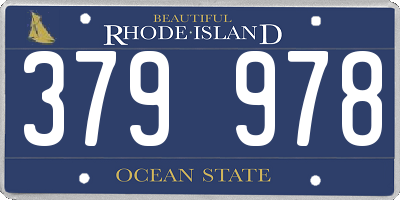 RI license plate 379978