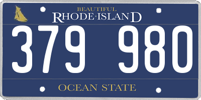 RI license plate 379980
