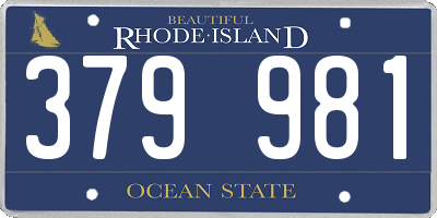 RI license plate 379981