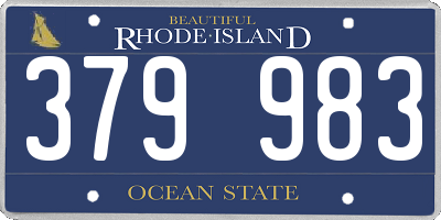 RI license plate 379983