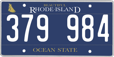 RI license plate 379984