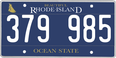 RI license plate 379985