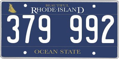 RI license plate 379992