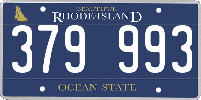 RI license plate 379993