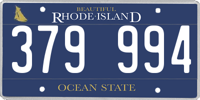 RI license plate 379994