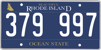 RI license plate 379997