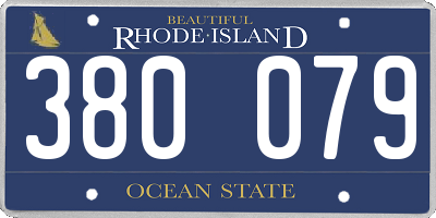 RI license plate 380079