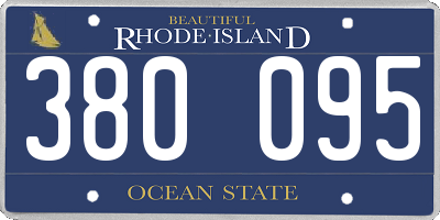 RI license plate 380095