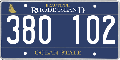 RI license plate 380102