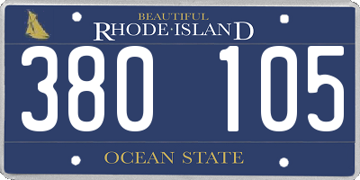 RI license plate 380105
