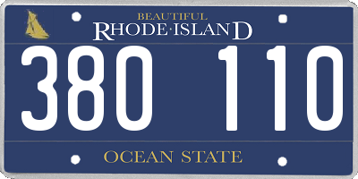 RI license plate 380110