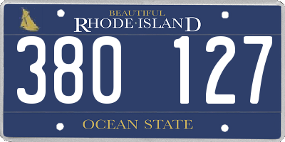 RI license plate 380127