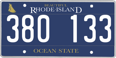 RI license plate 380133