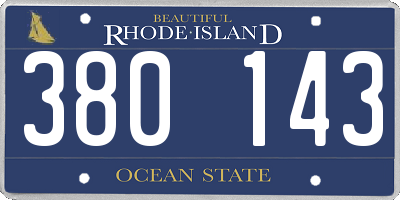 RI license plate 380143