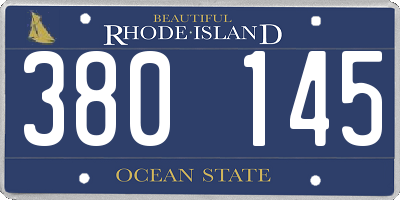 RI license plate 380145