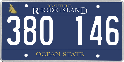 RI license plate 380146