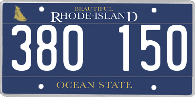 RI license plate 380150