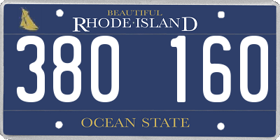 RI license plate 380160