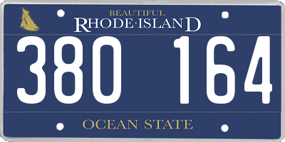 RI license plate 380164