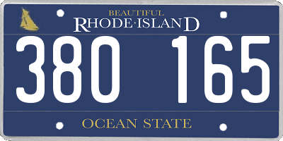 RI license plate 380165