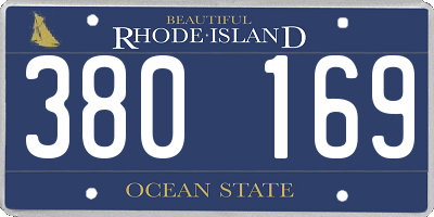 RI license plate 380169