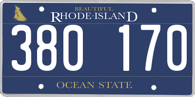 RI license plate 380170