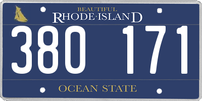 RI license plate 380171