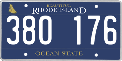 RI license plate 380176