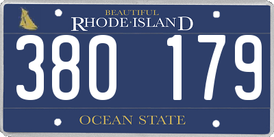 RI license plate 380179