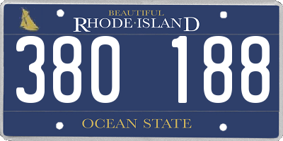 RI license plate 380188