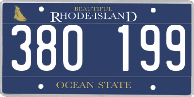 RI license plate 380199