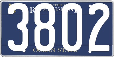 RI license plate 3802