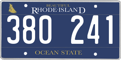 RI license plate 380241