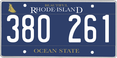 RI license plate 380261
