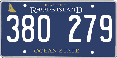 RI license plate 380279