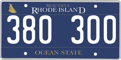 RI license plate 380300
